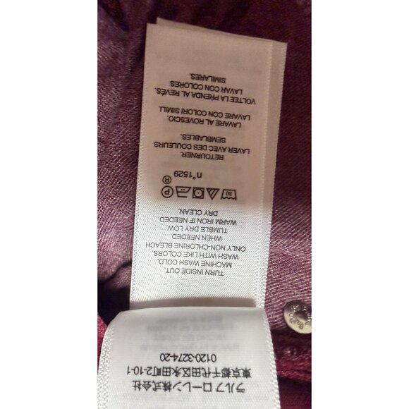 Polo Ralph Lauren Women 27 Thompkins Ankle Skinny Maroon Stretch 5 Pocket New - Picture 9 of 9